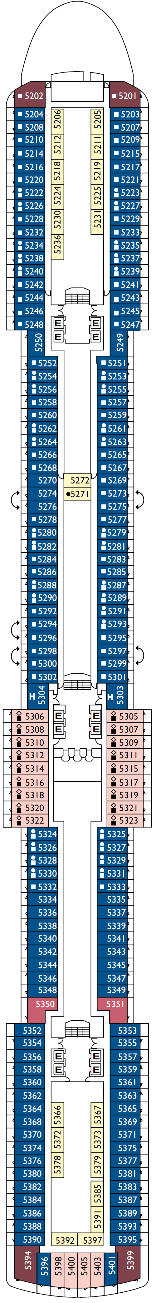 Deck plan for Deck 05 Giglio