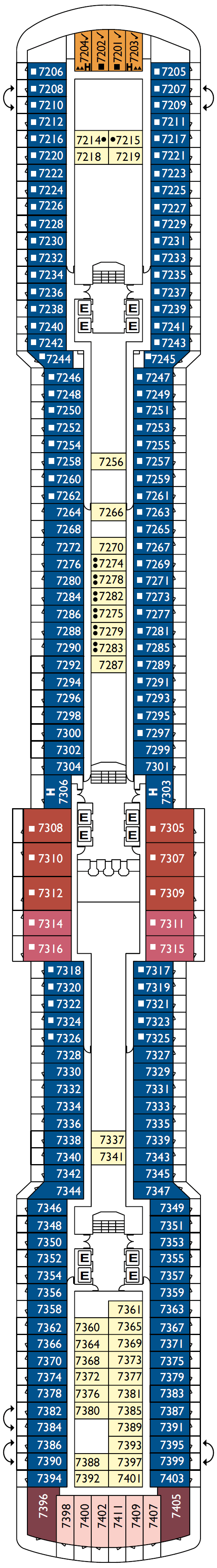 Deck plan for Deck 07 Ibisco