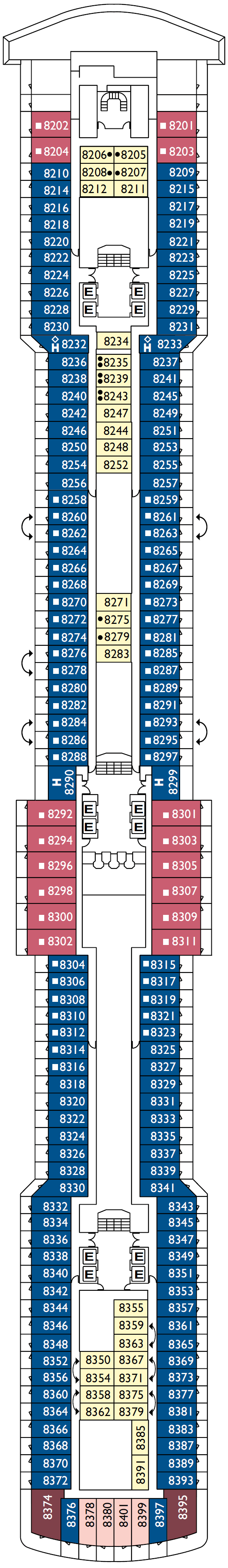 Deck plan for Deck 08 Petunia