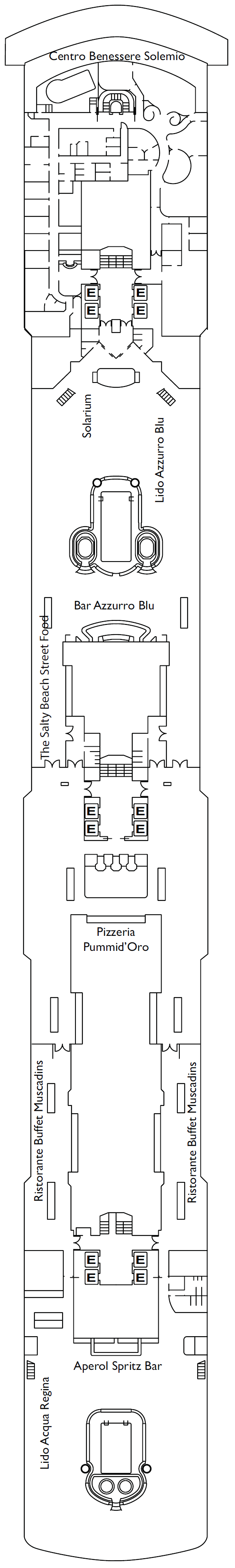 Deck plan for Deck 09 Orchidea
