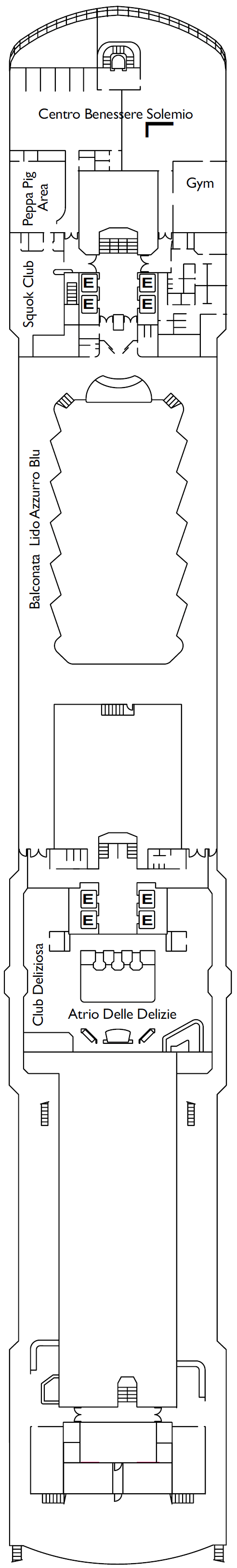 Deck plan for Deck 10 Magnolia