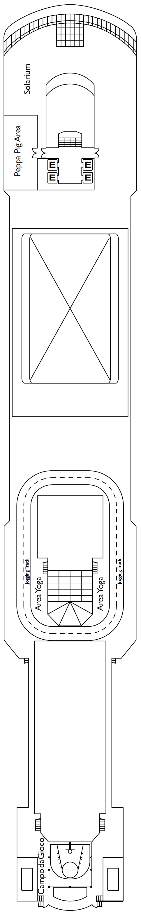 Deck plan for Deck 11 Fuxia