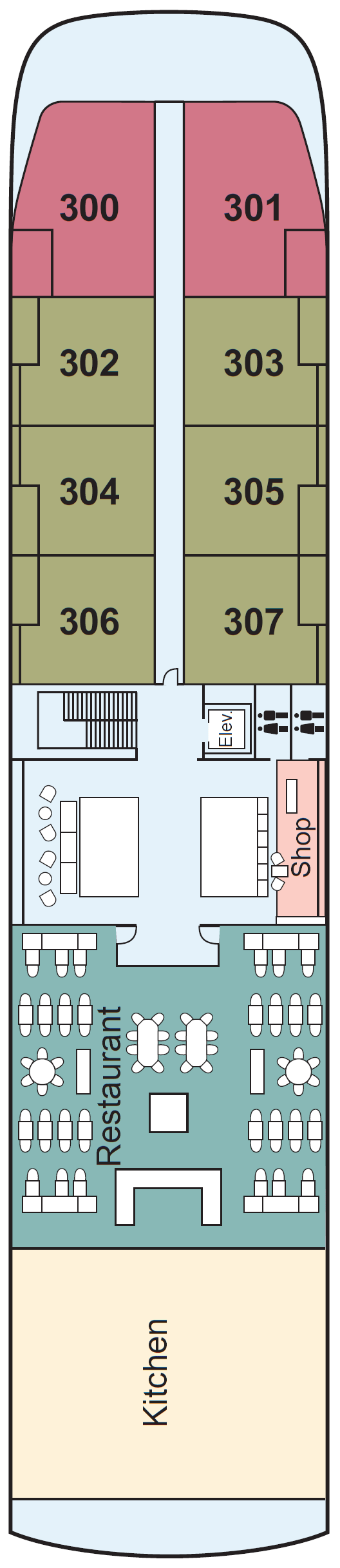 Deck plan for Upper Deck