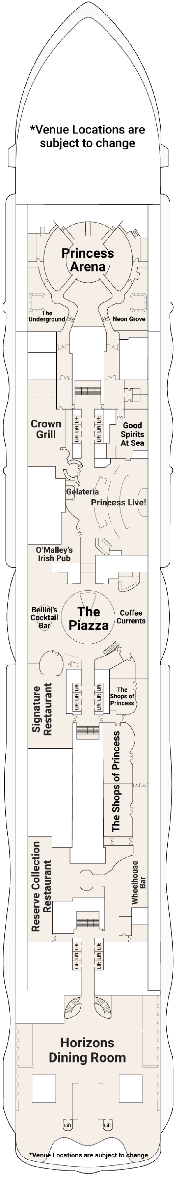 Deck plan for Deck 7