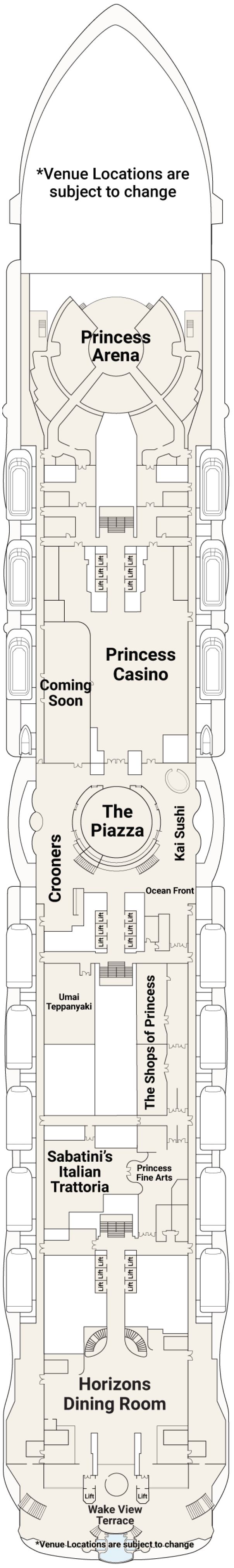 Deck plan for Deck 8