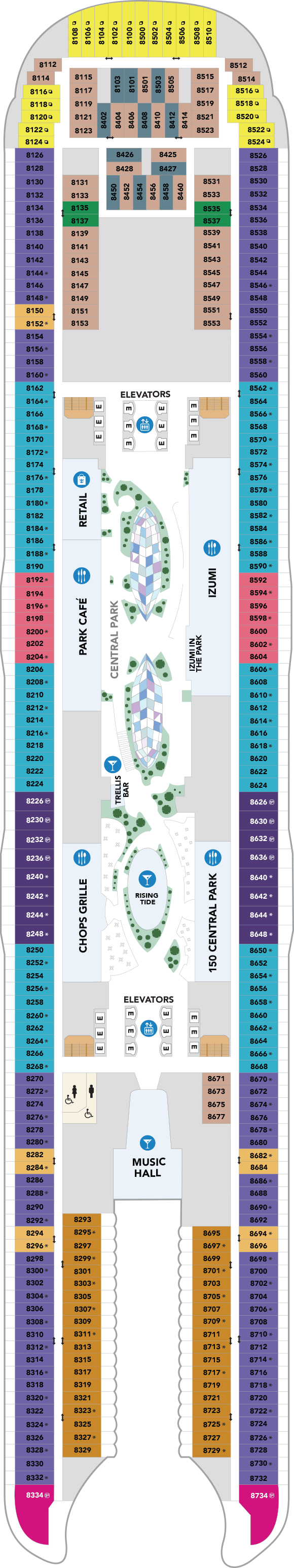 Deck plan for Deck 08