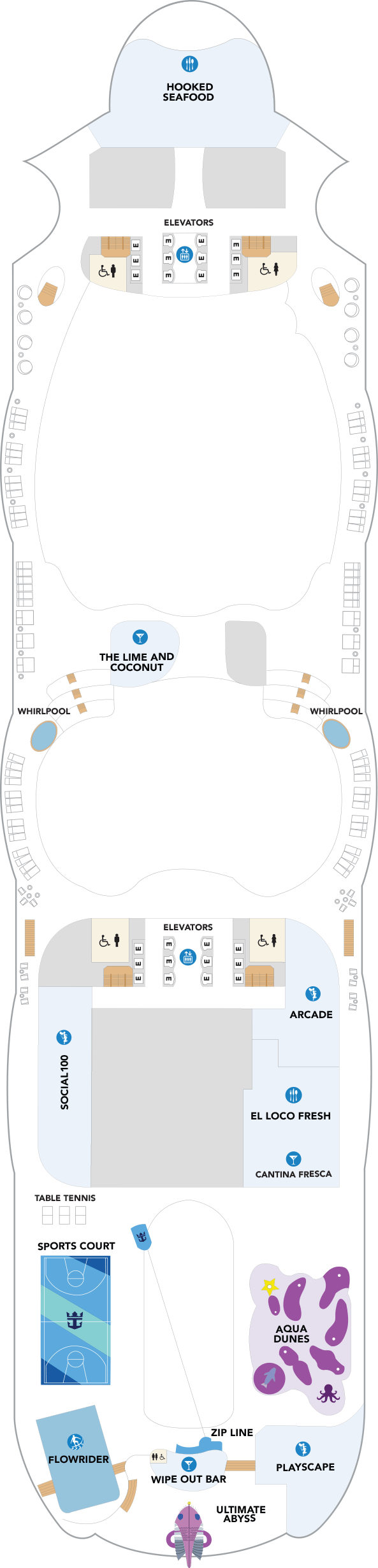 Deck plan for Deck 16