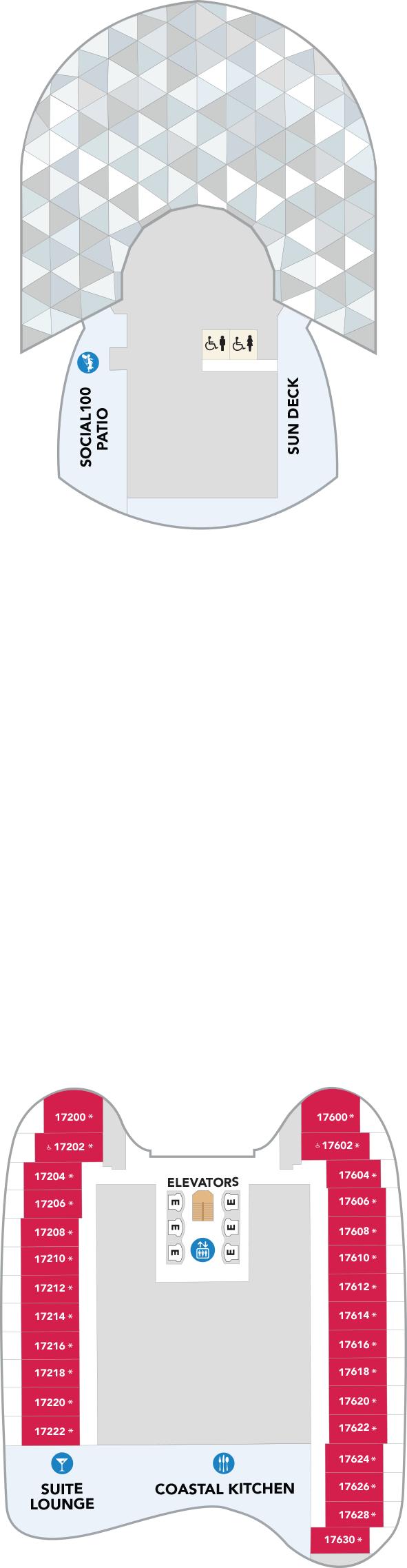 Deck plan for Deck 17