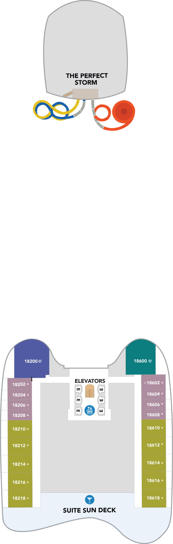 Deck plan for Deck 18