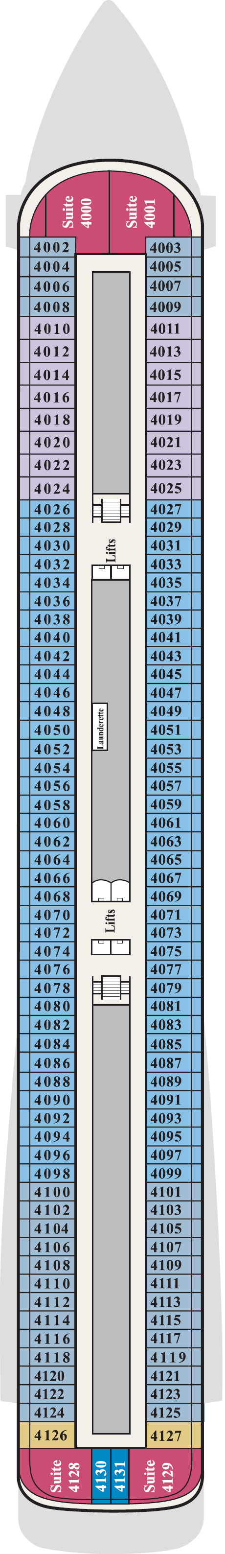 Deck plan for Deck 4