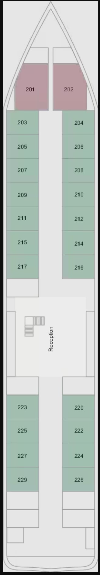 Deck plan for Deck 2