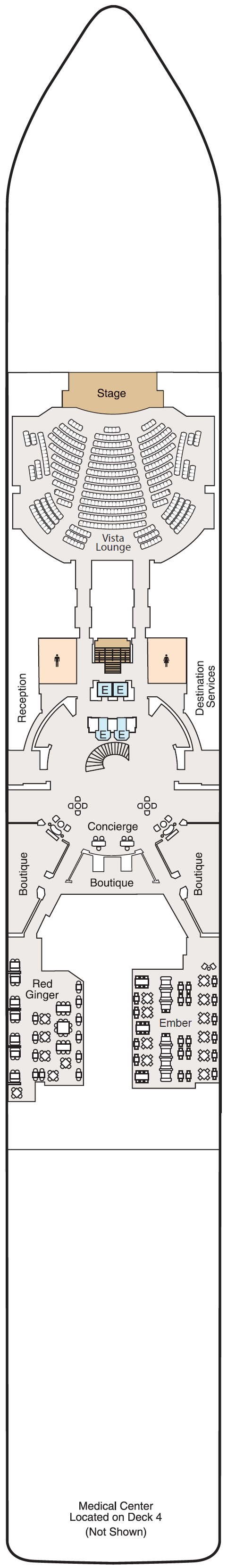 Deck plan for Deck 5