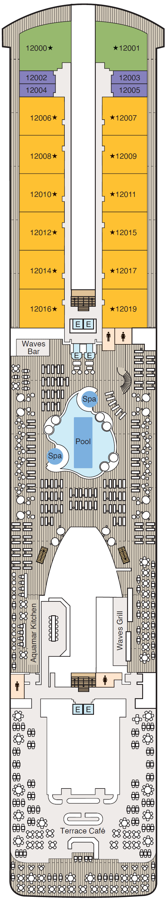 Deck plan for Deck 12