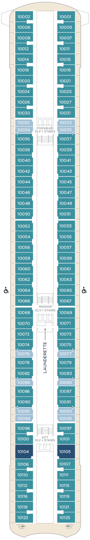 Deck plan for Deck 10