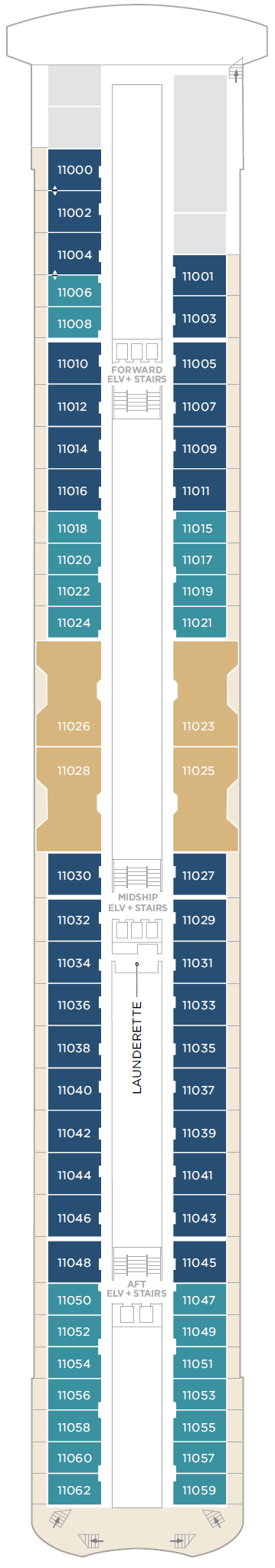 Deck plan for Deck 11