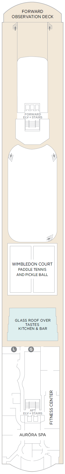 Deck plan for Deck 13