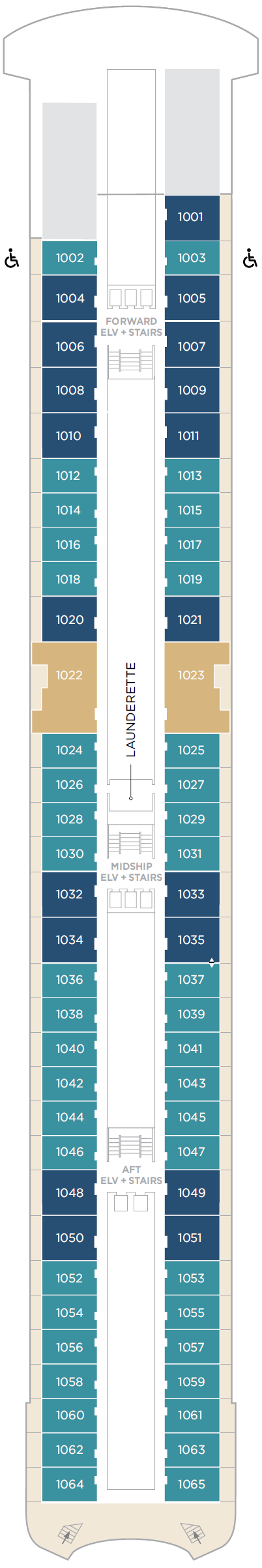 Deck plan for Deck 10