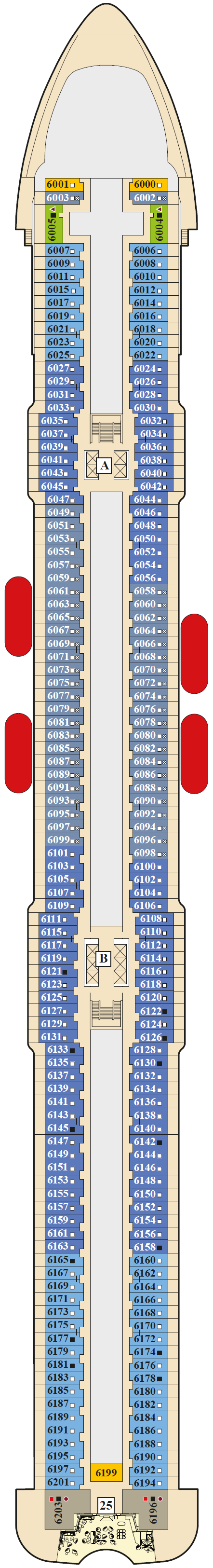 Deck plan for 6 Boje