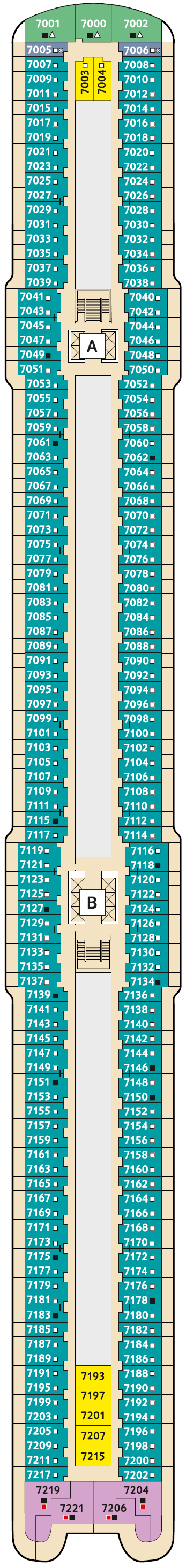 Deck plan for 7 Hanse