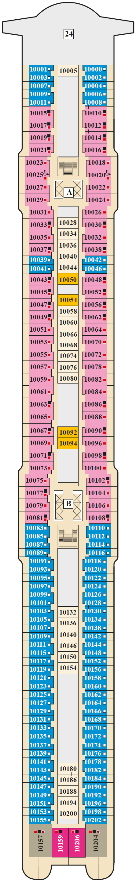 Deck plan for 10 Perle