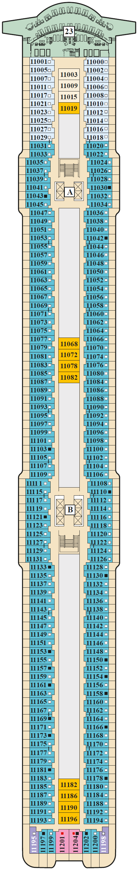 Deck plan for 11 Krabbe