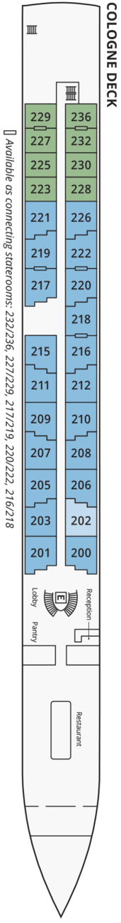Deck plan for Cologne Deck
