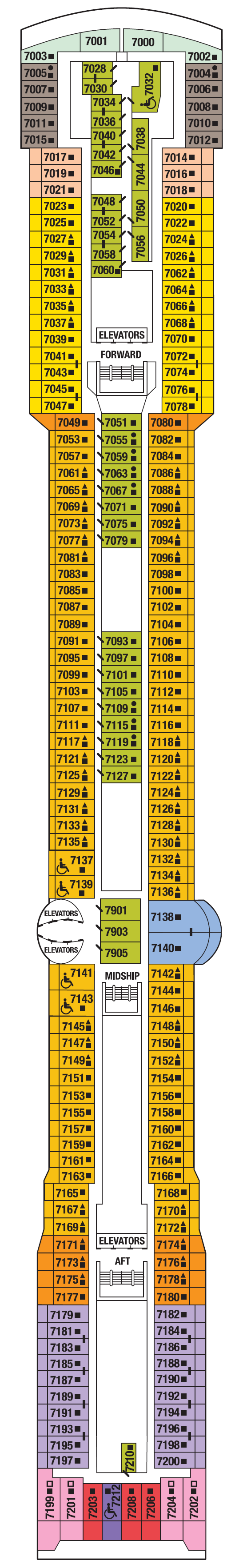 Deck plan for VISTA DECK 7