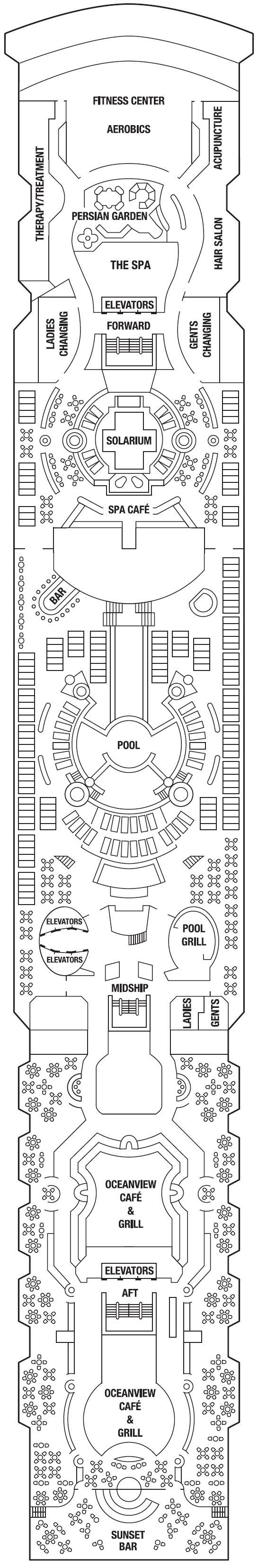 Deck plan for RESORT DECK 10
