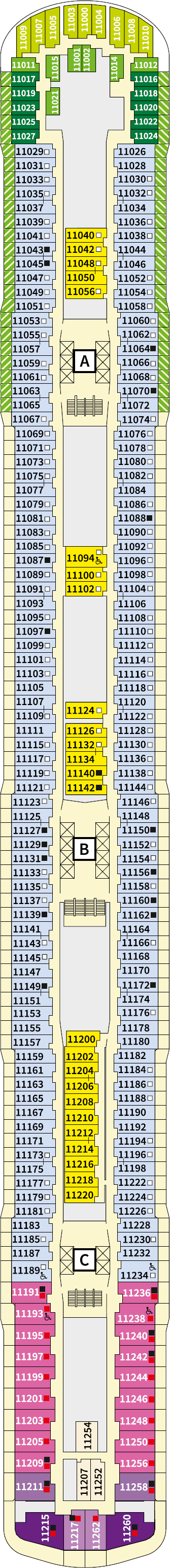 Deck plan for 11 Delfin