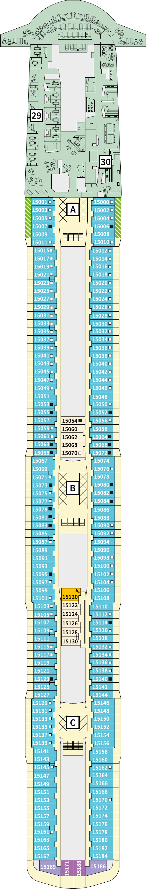 Deck plan for 15 Perle