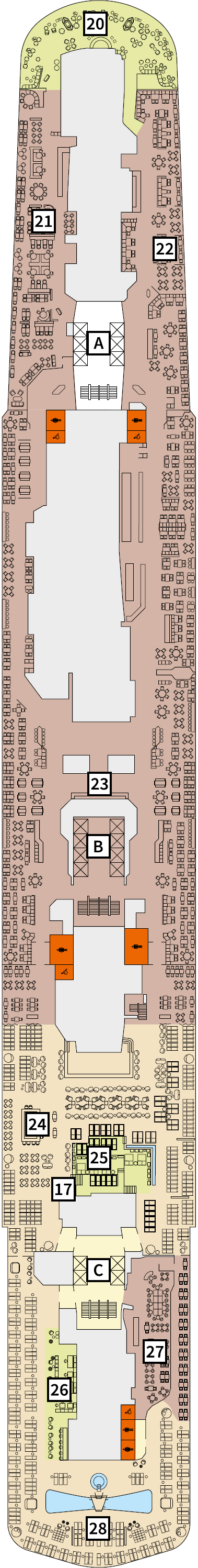 Deck plan for 16 Horizont