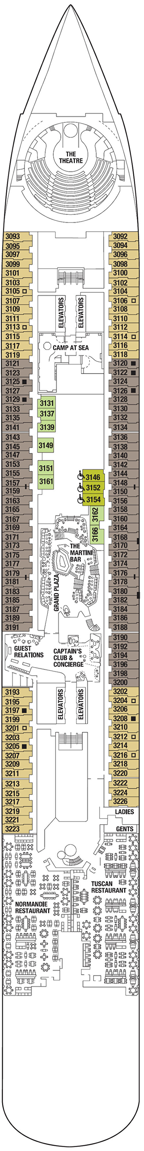 Deck plan for Deck 3