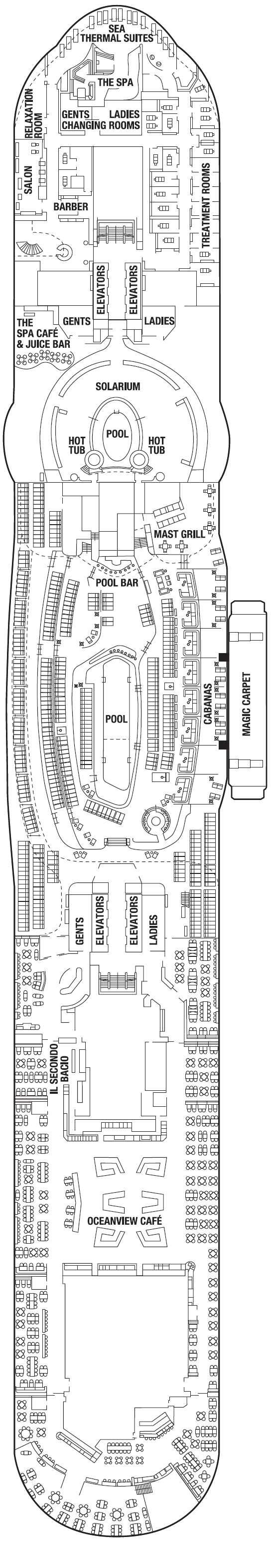 Deck plan for Deck 14