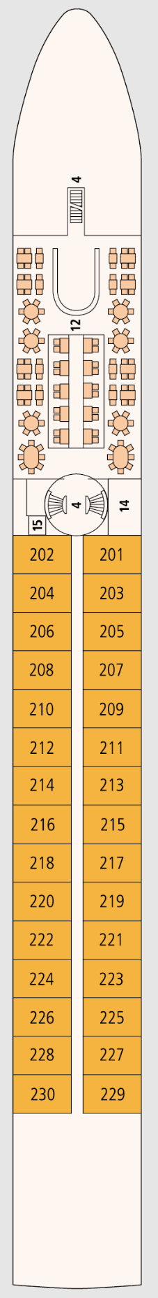 Deck plan for Deck 2