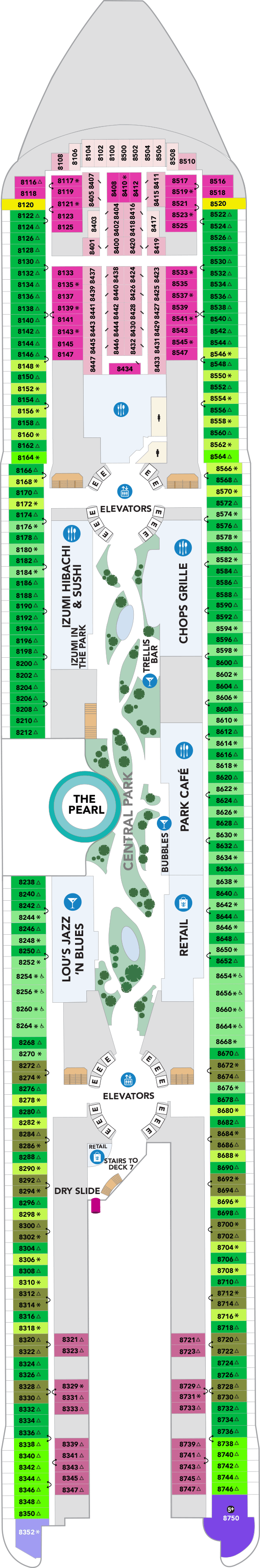 Deck plan for Deck 08