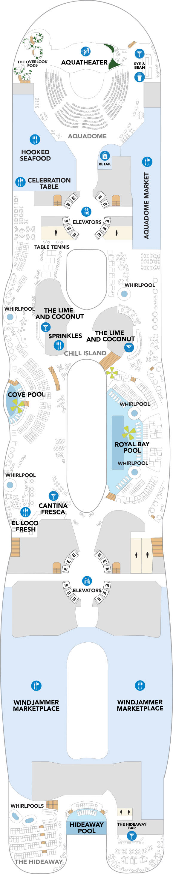 Deck plan for Deck 15