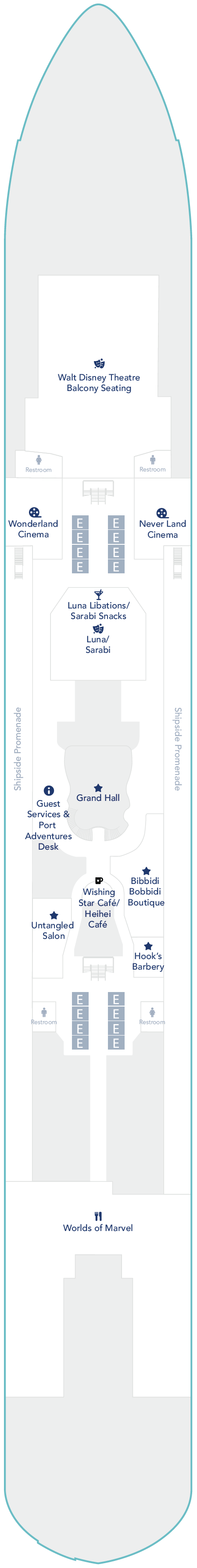 Deck plan for Deck 4