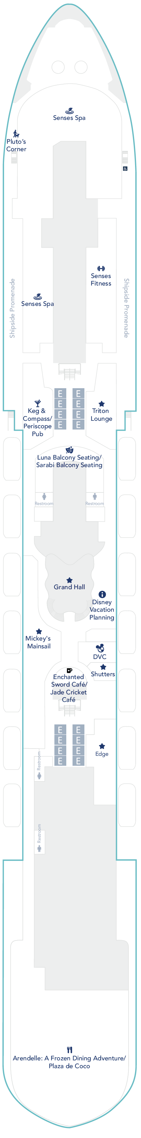 Deck plan for Deck 5