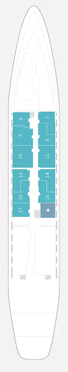 Le Ponant deck plan — Deck 2 - Mistral