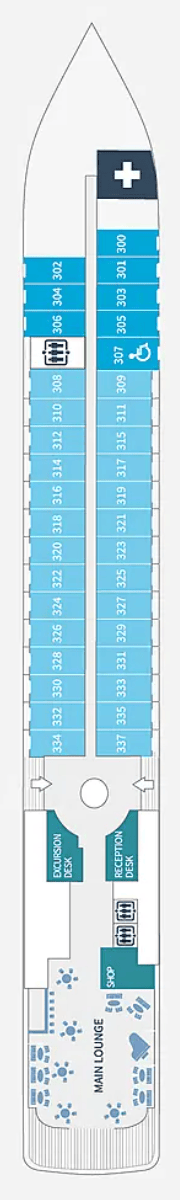 L'Austral deck plan — Deck 3