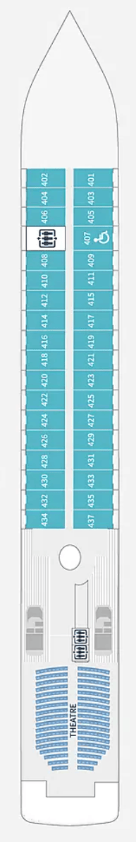 L'Austral deck plan — Deck 4