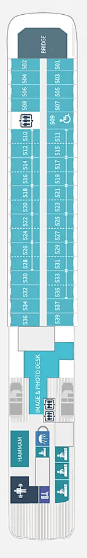 L'Austral deck plan — Deck 5