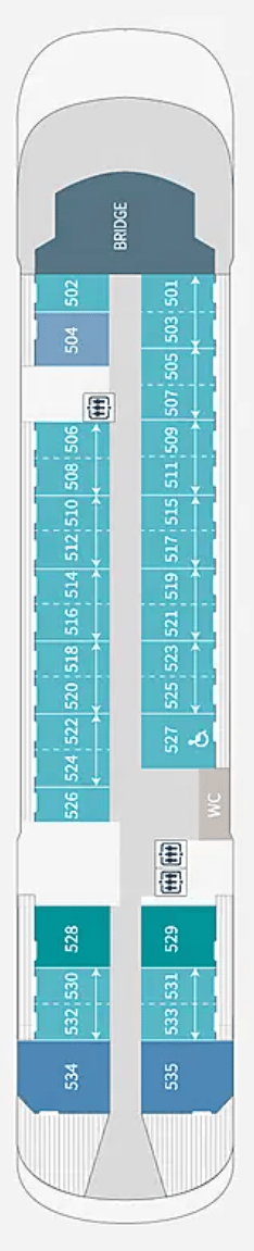Deck plan for Deck 5