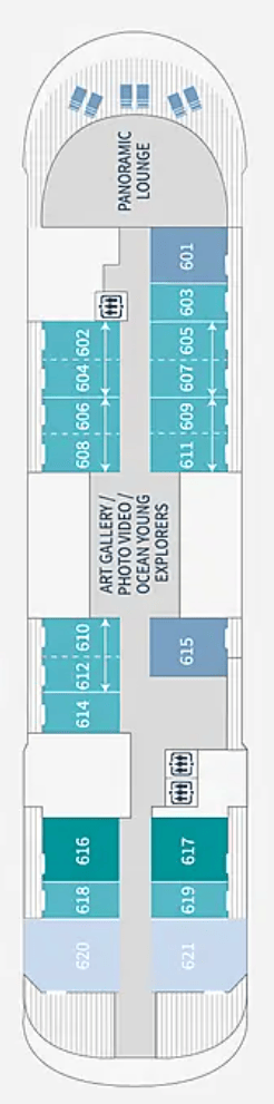 Deck plan for Deck 6
