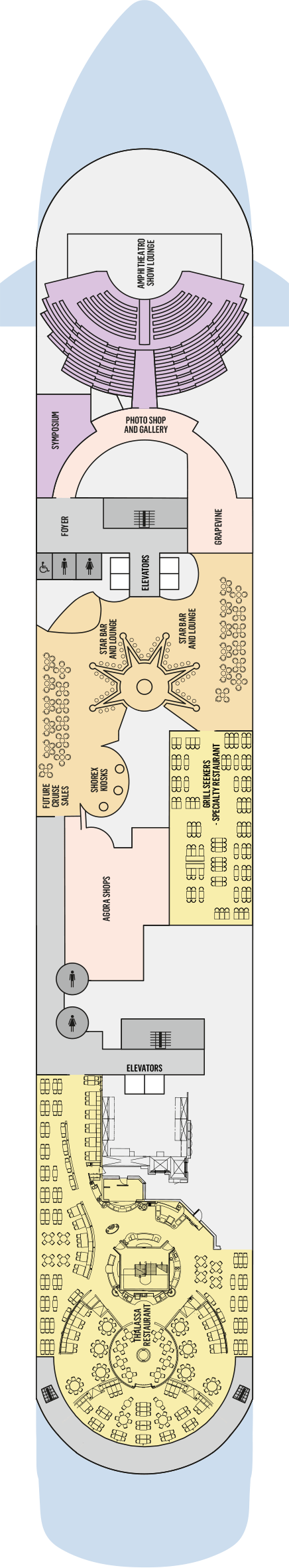 Deck plan for Deck 8
