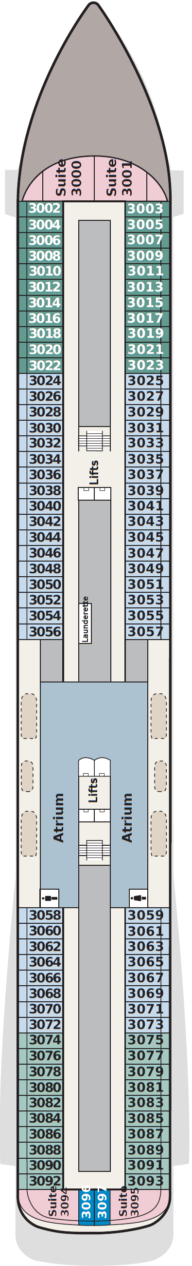 Deck plan for Deck 3