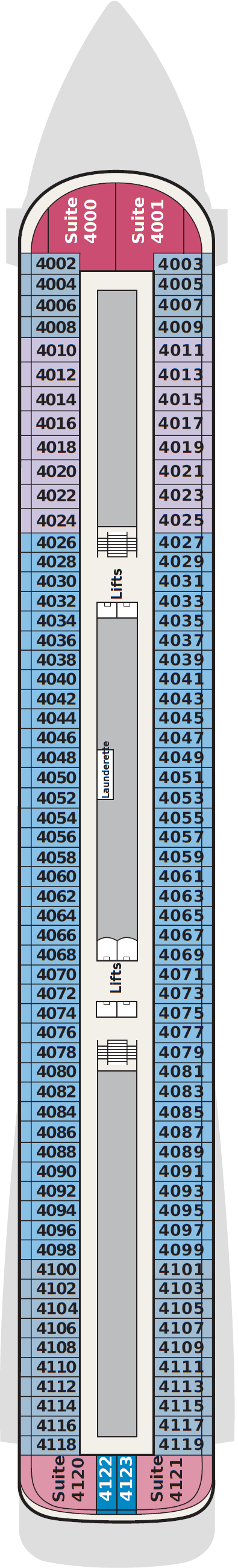 Deck plan for Deck 4