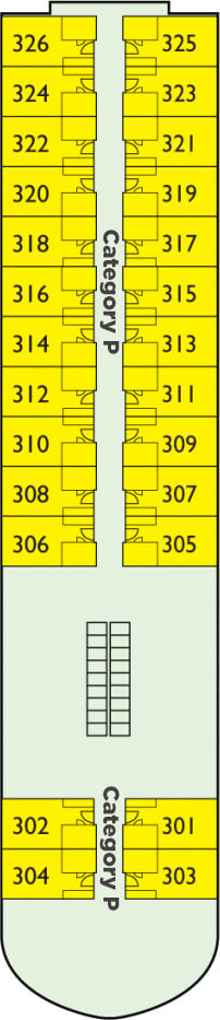 MS Farah deck plan — Second Deck