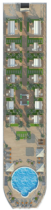 MS Farah deck plan — Sun Deck