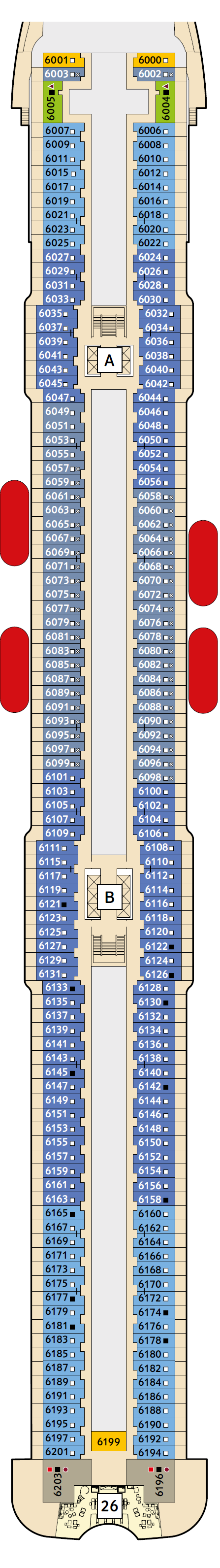 Deck plan for 6 Boje